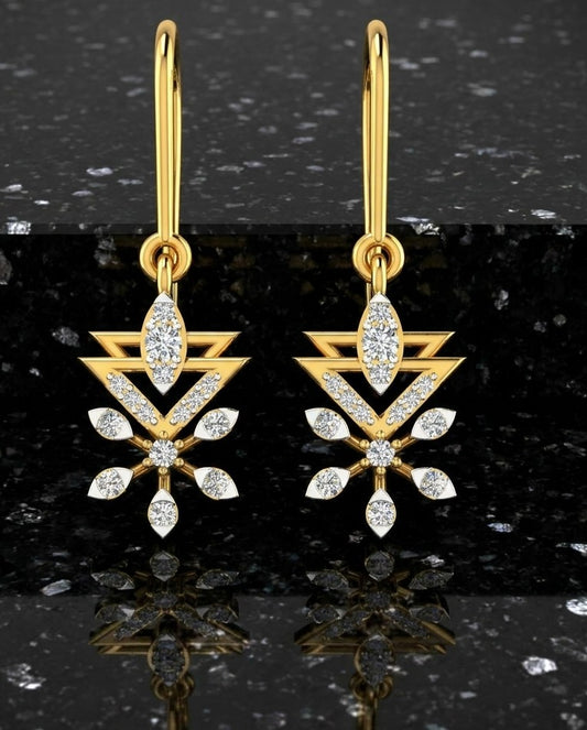 Geometric Tribal Drop Earrings