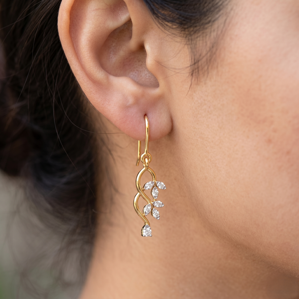 Trio Poire Diamond Hanging Drops