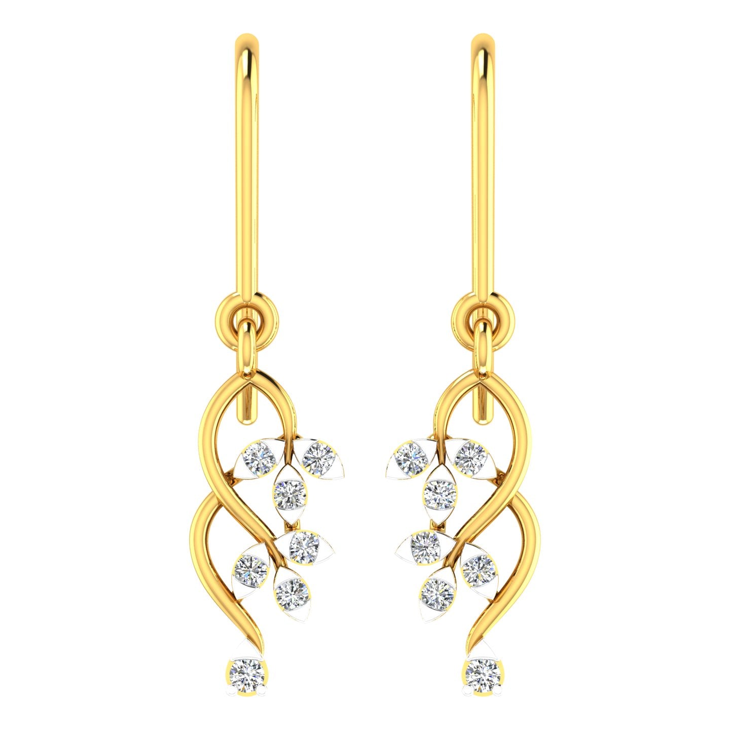 Trio Poire Diamond Hanging Drops