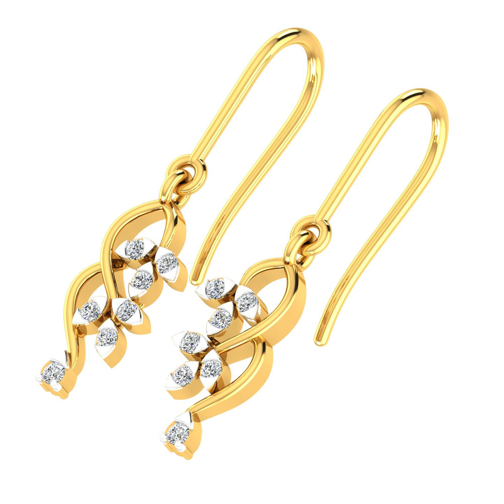 Trio Poire Diamond Hanging Drops