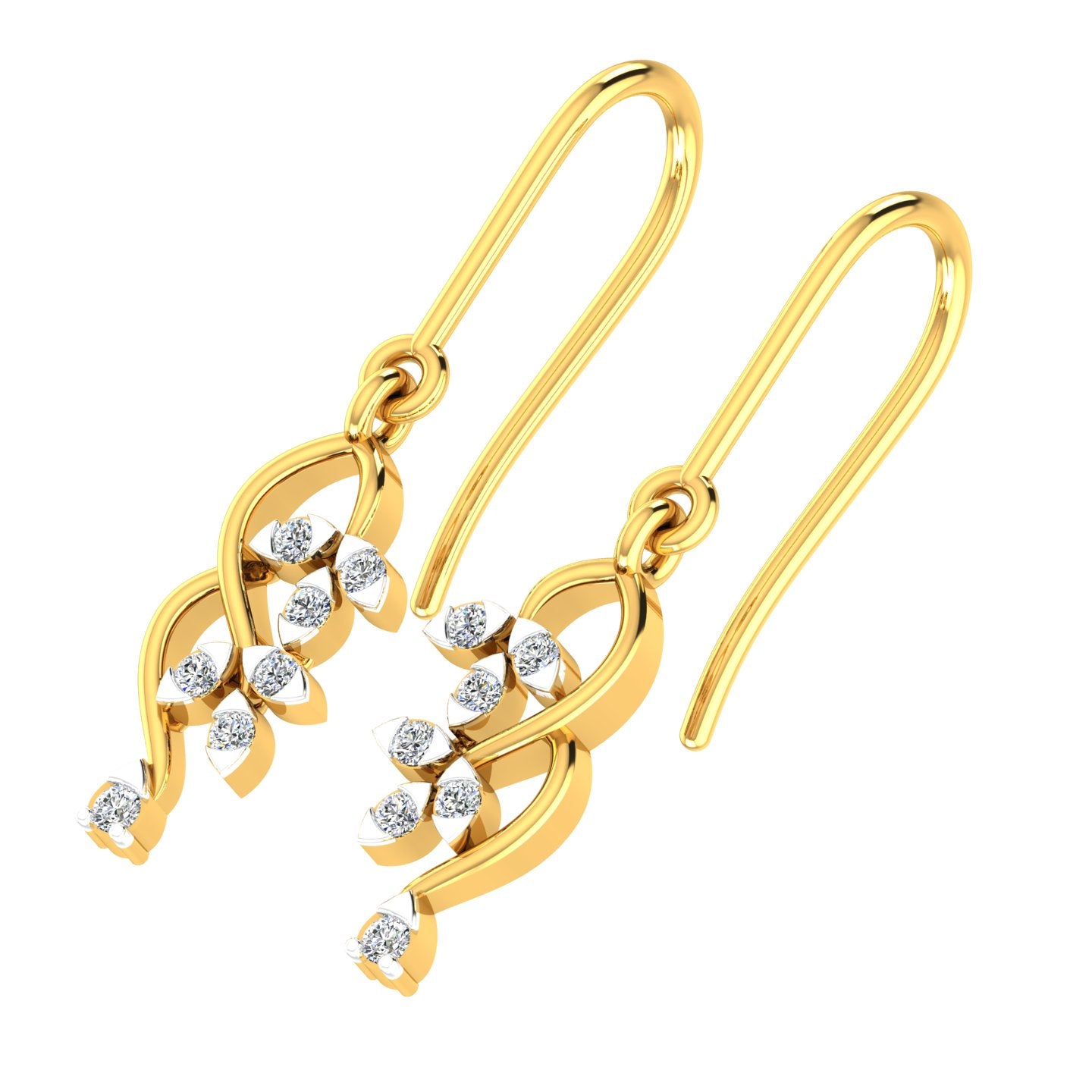 Trio Poire Diamond Hanging Drops