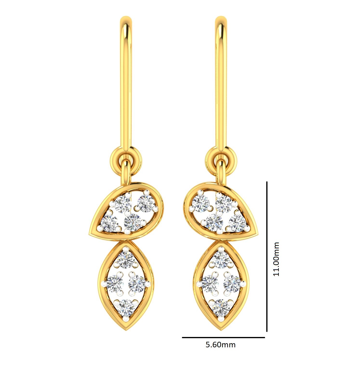 Elegant Diamond Hanging Drop