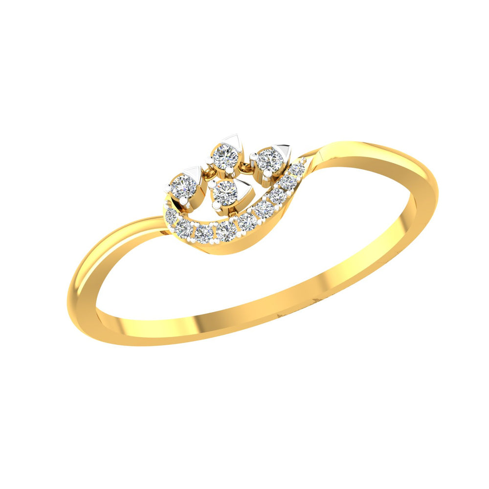 Moon Petal Gold Ring