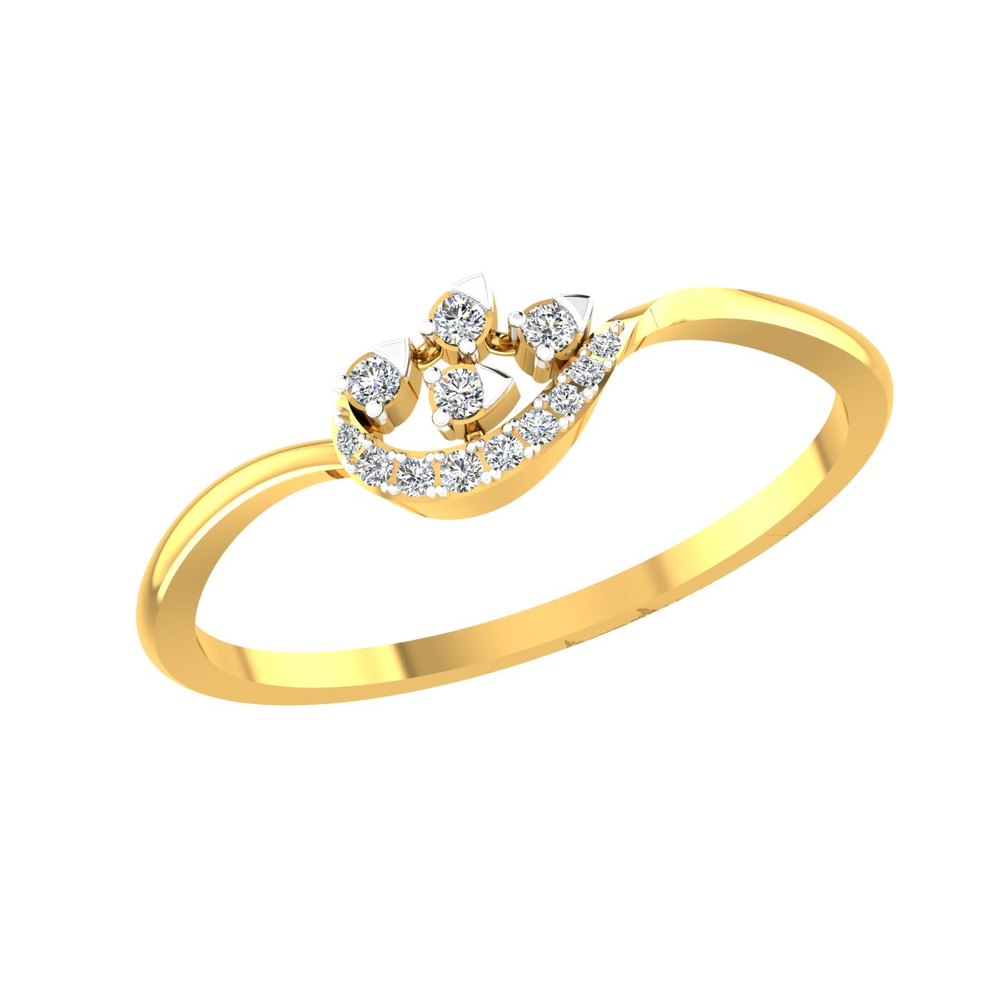 Moon Petal Gold Ring