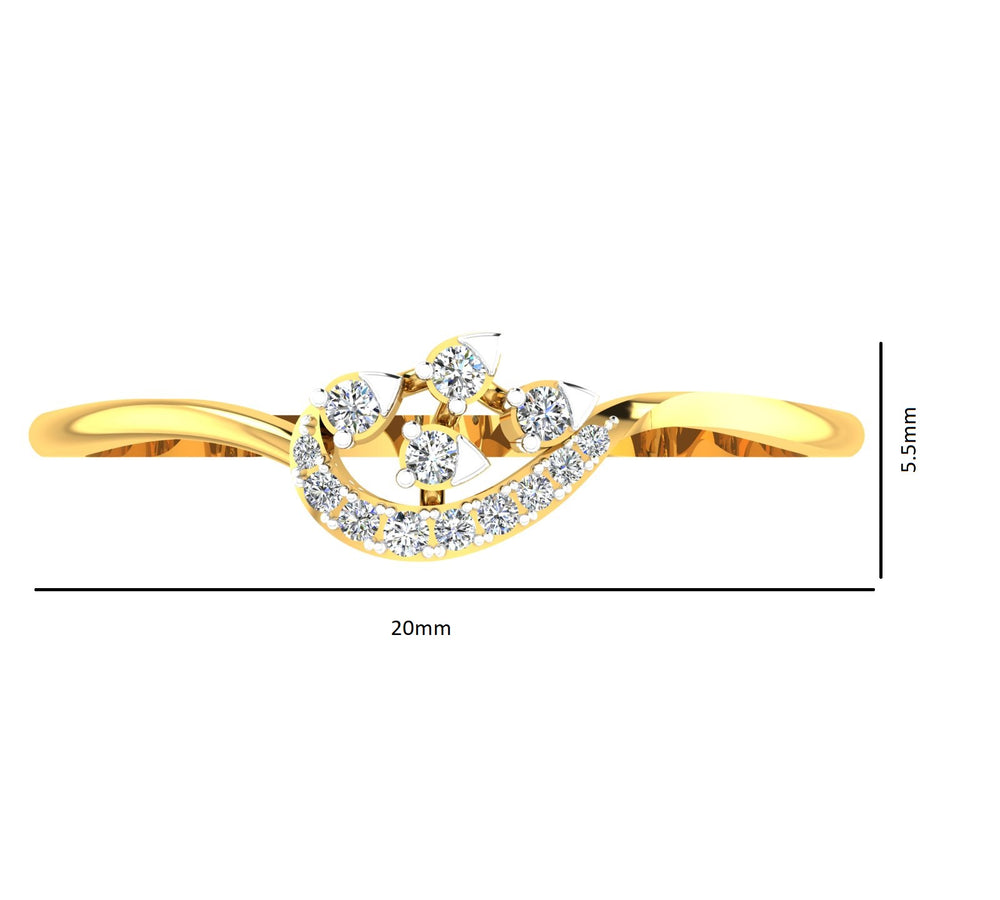 Moon Petal Gold Ring