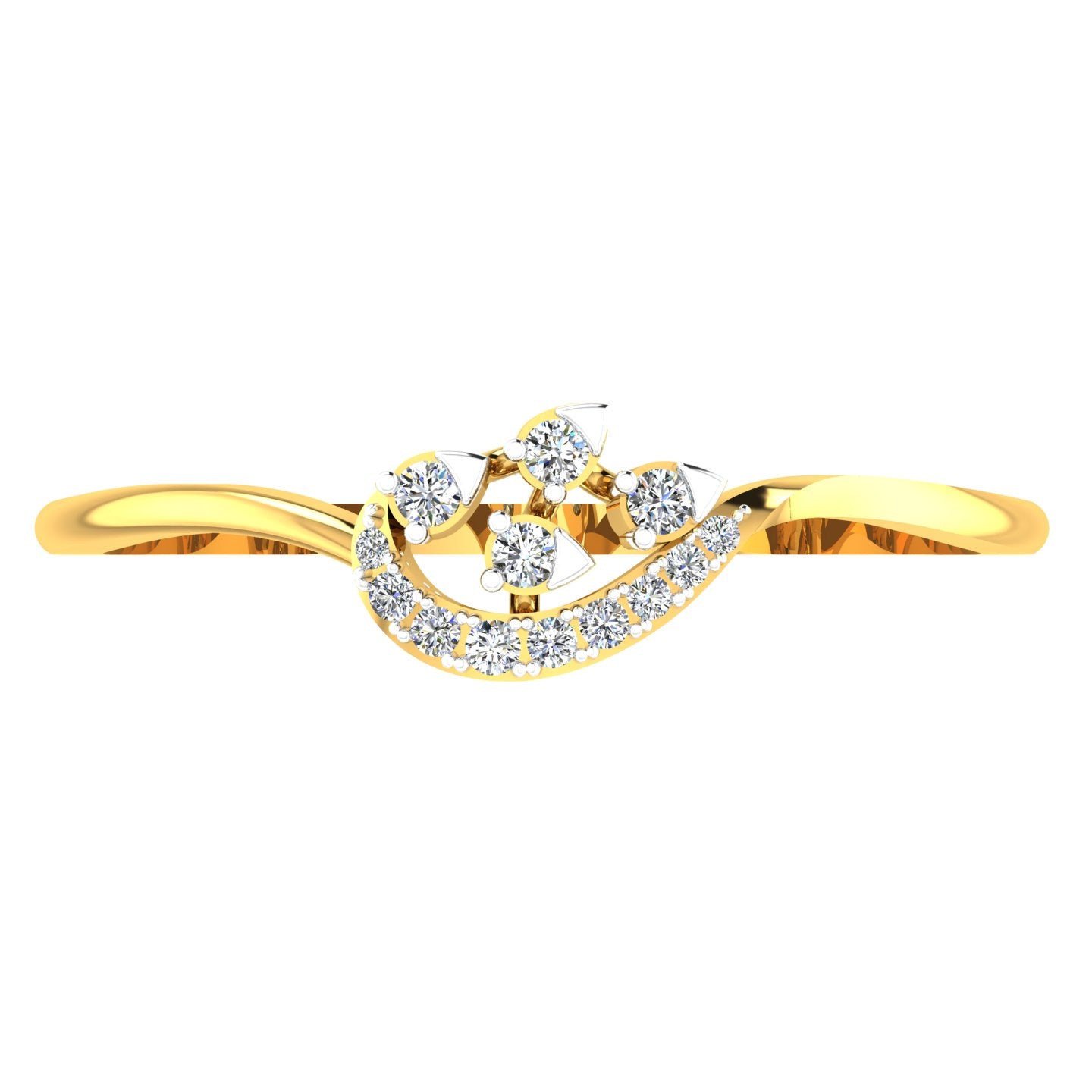 Moon Petal Gold Ring