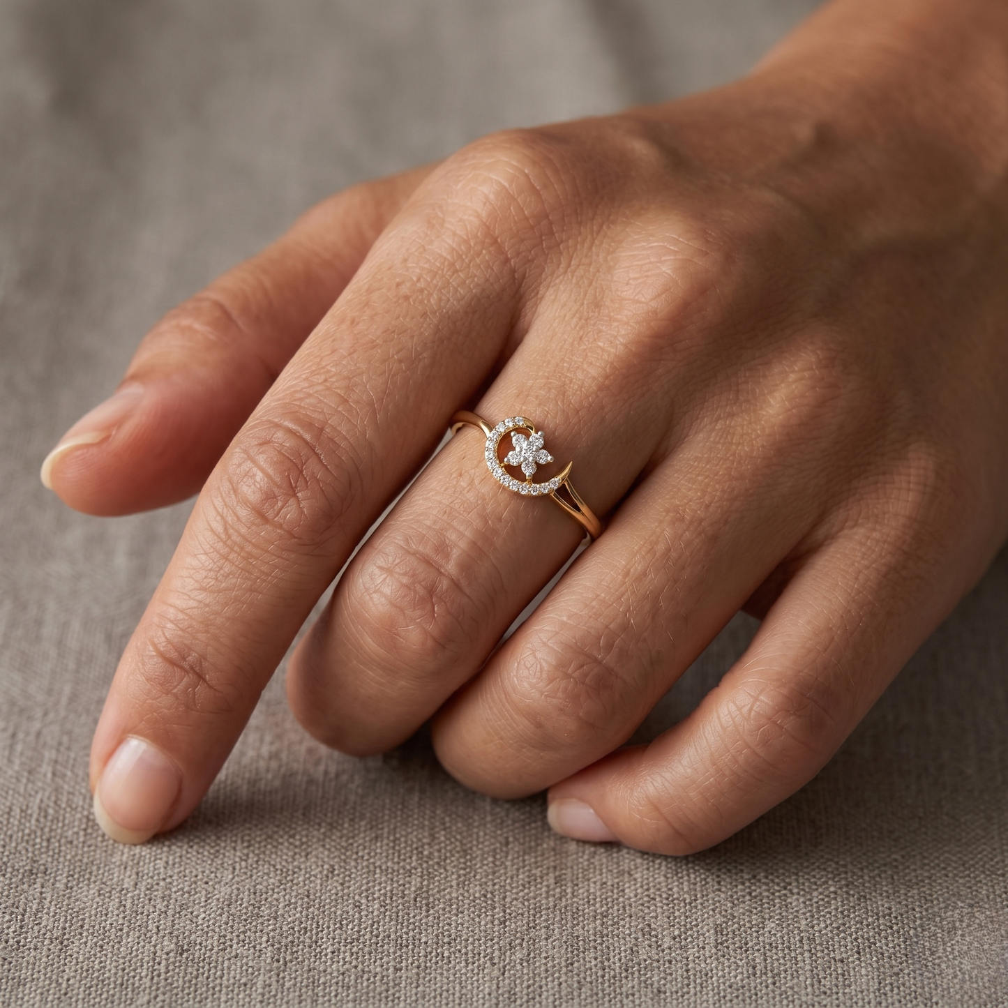 Luna Bloom Diamond Ring