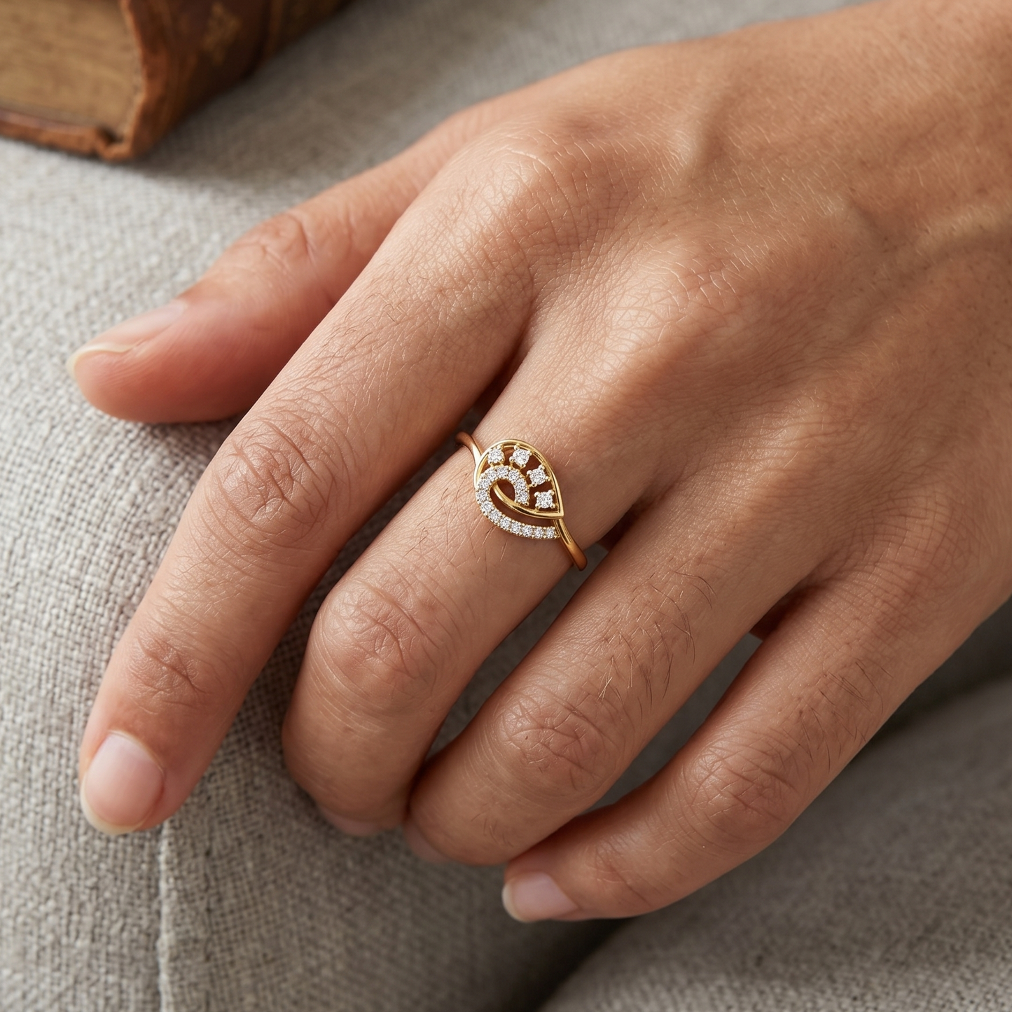 Royal Paisley Diamond Ring
