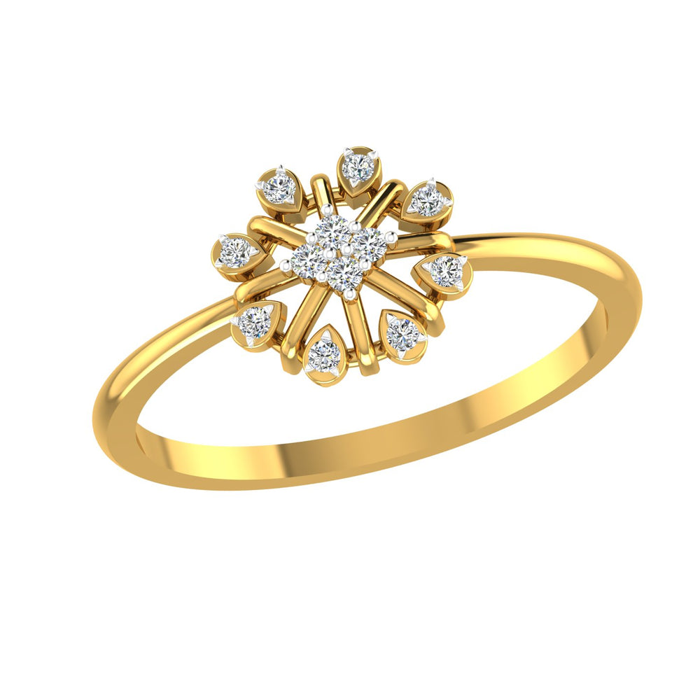 Sunburst Diamond Ring