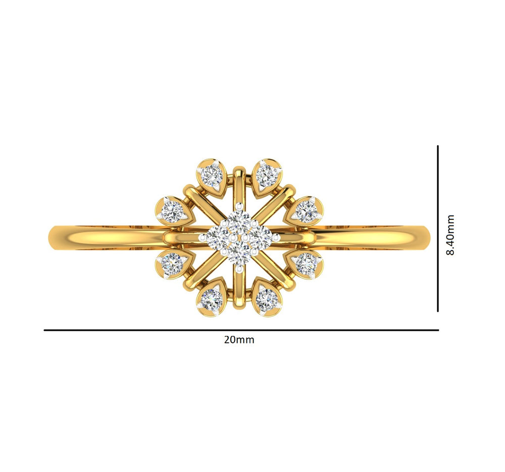 Sunburst Diamond Ring