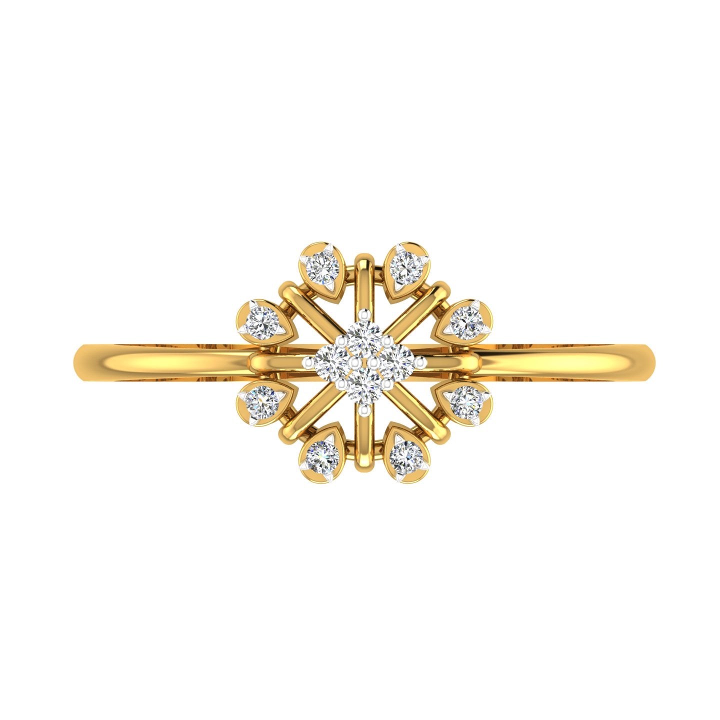 Sunburst Diamond Ring