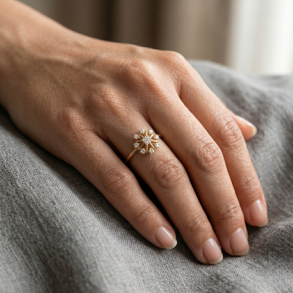 Sunburst Diamond Ring