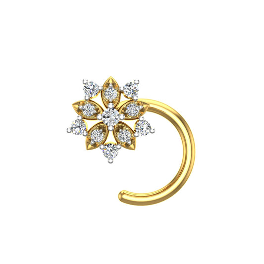 Splendid Flower Diamond Nose Pin