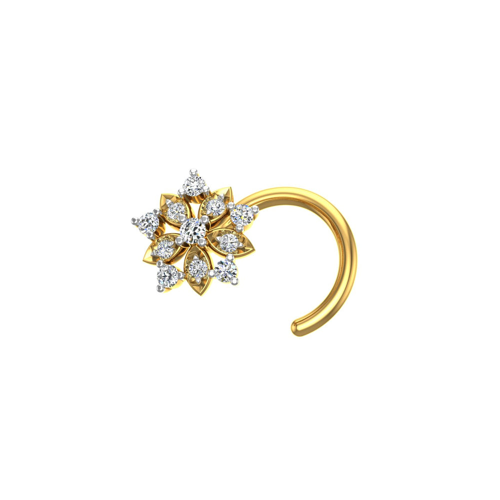 Splendid Flower Diamond Nose Pin