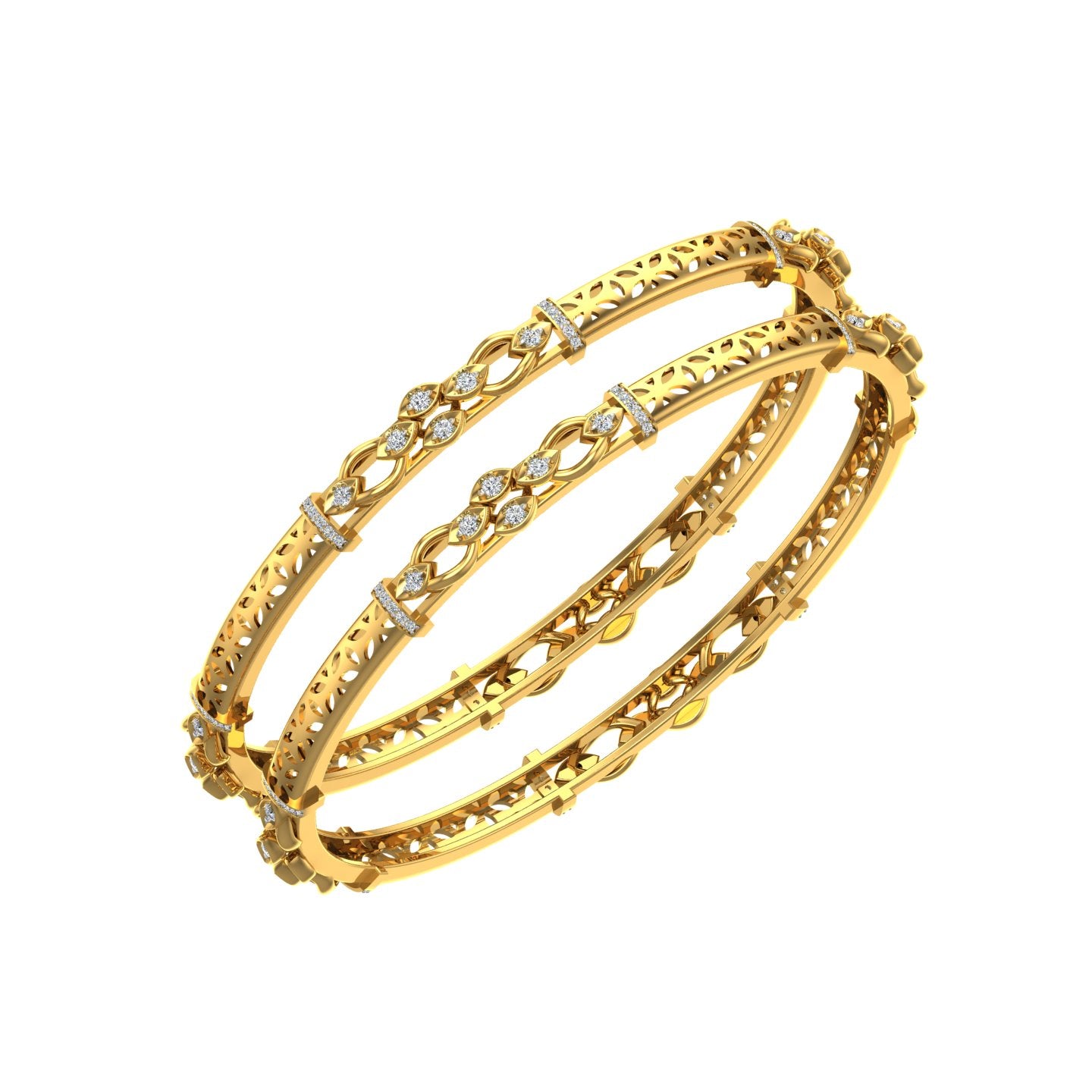 Twilight Vine Diamond Bangles