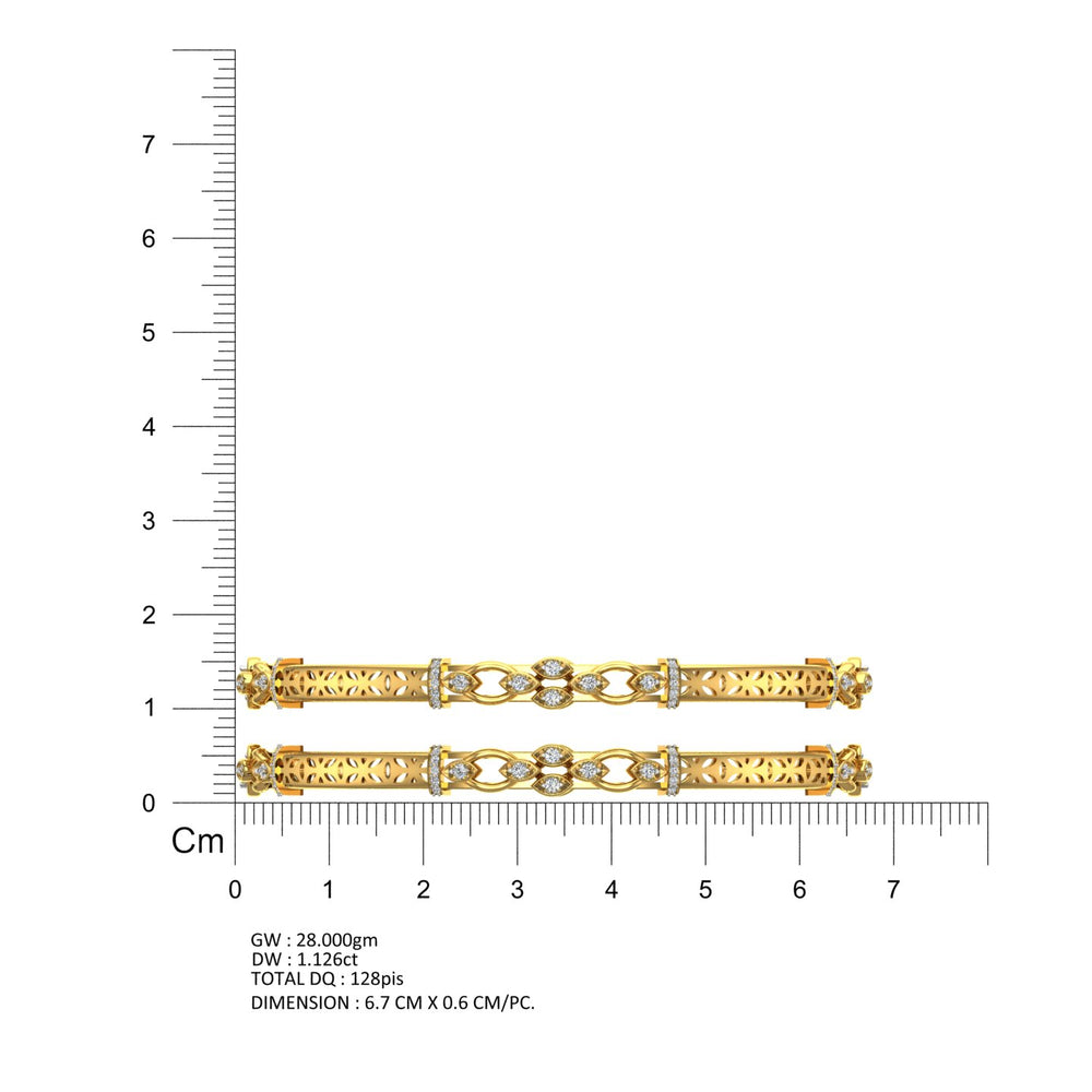 Twilight Vine Diamond Bangles