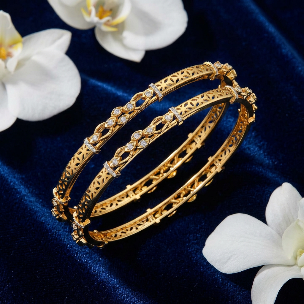 Twilight Vine Diamond Bangles