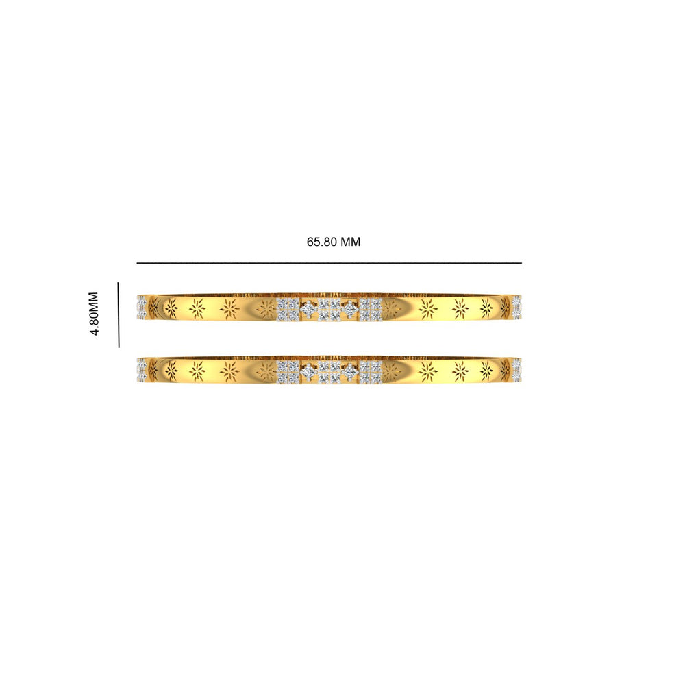 Contemporary gold bangles