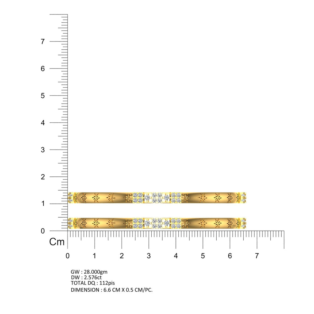 Contemporary gold bangles