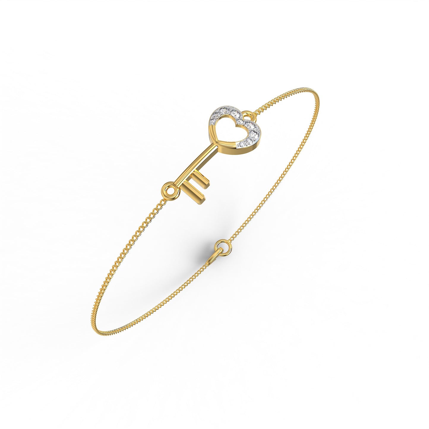 Key to My Heart Diamond Bracelet