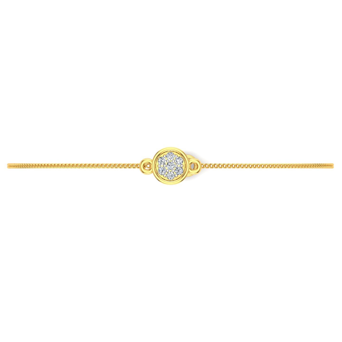 Diamond Acorn Charm Bracelet