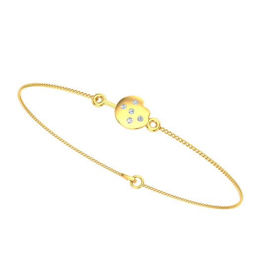 Diamond Clover Charm Bracelet
