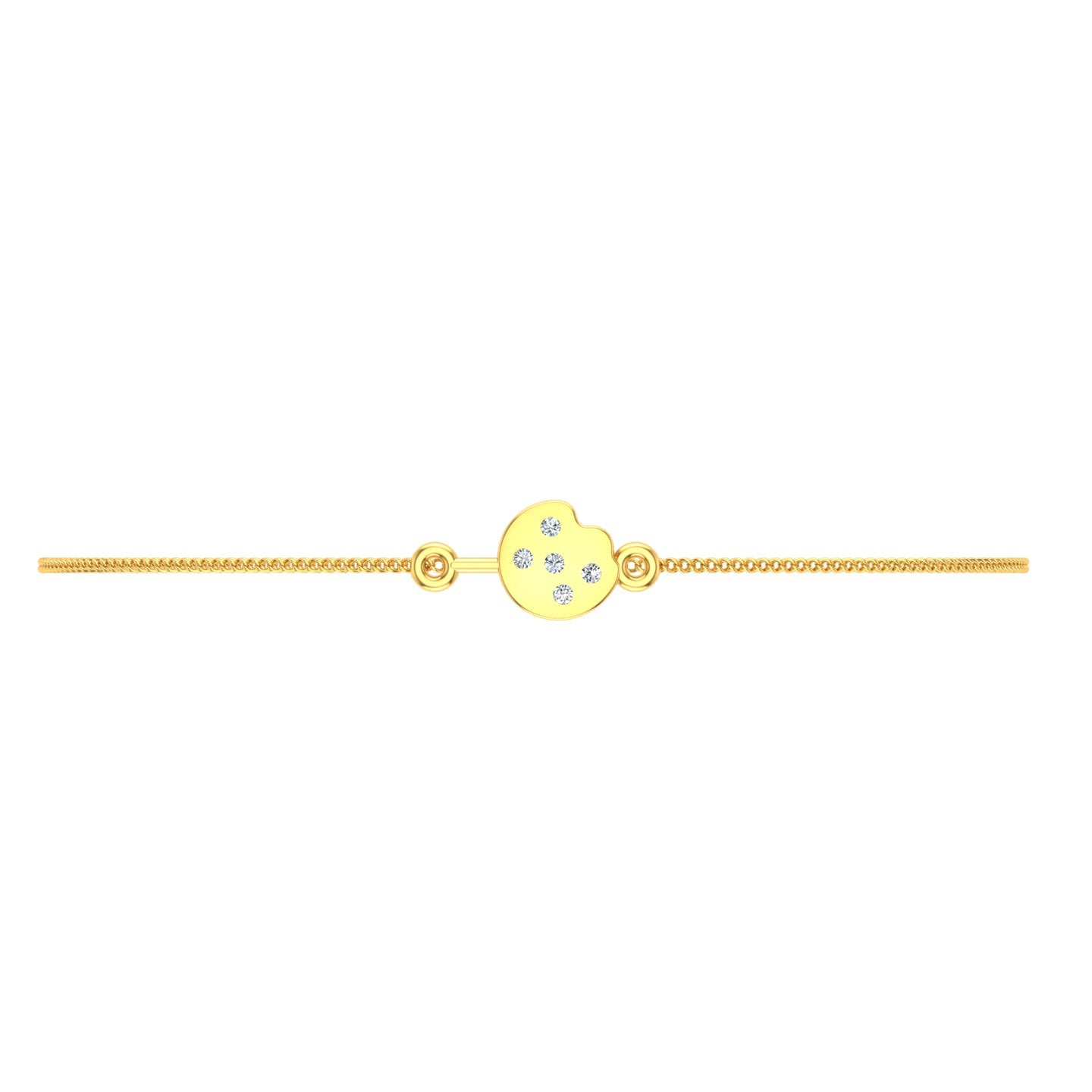 Diamond Clover Charm Bracelet
