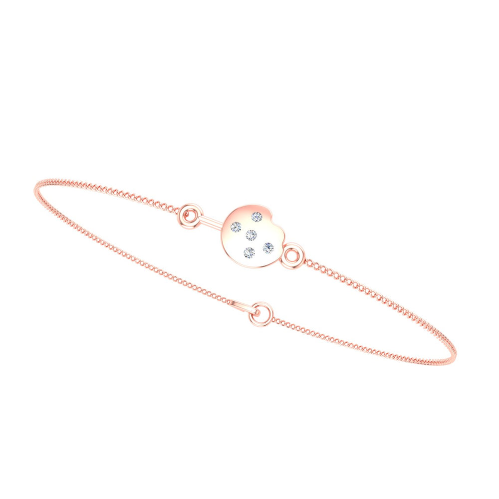 Diamond Clover Charm Bracelet