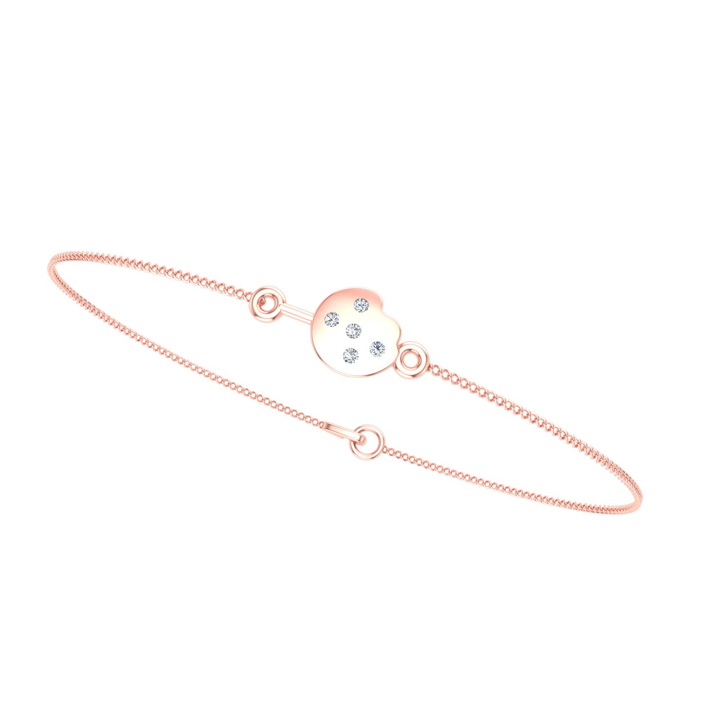 Diamond Clover Charm Bracelet