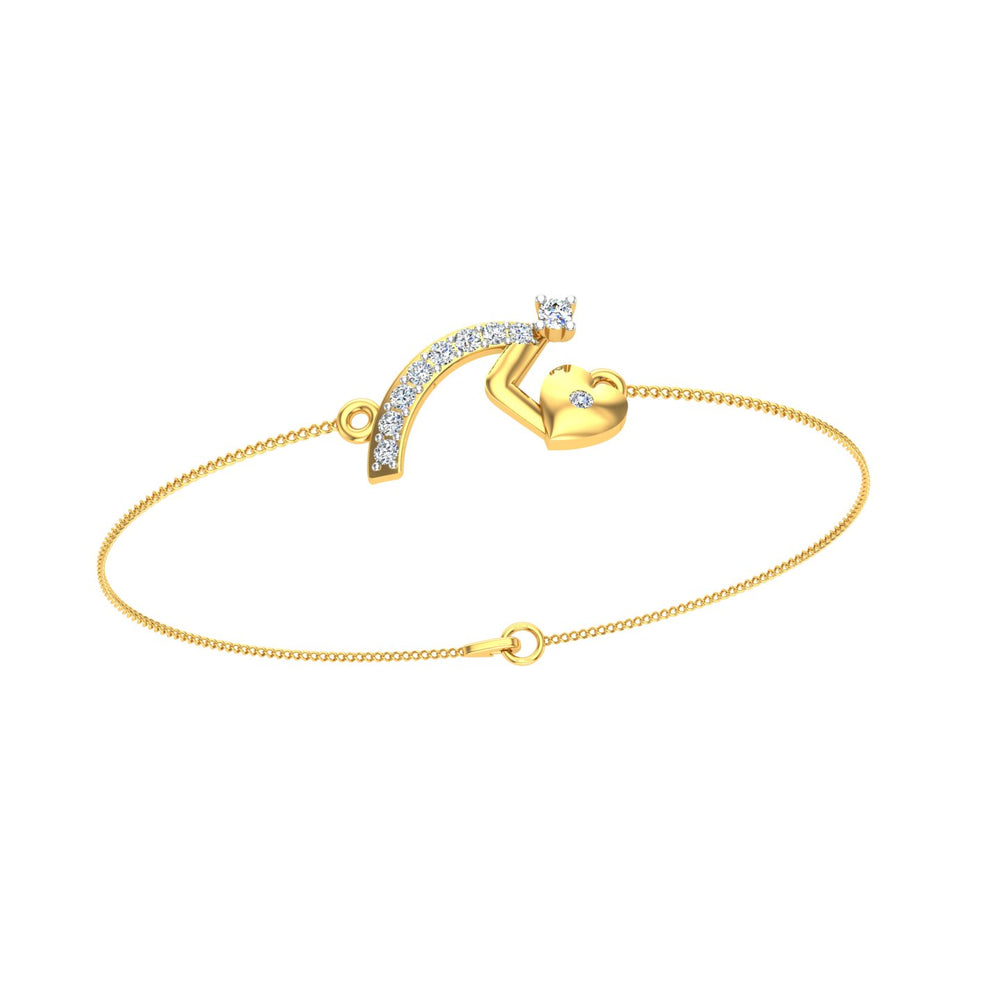 Cupid's Heart Diamond Bracelet
