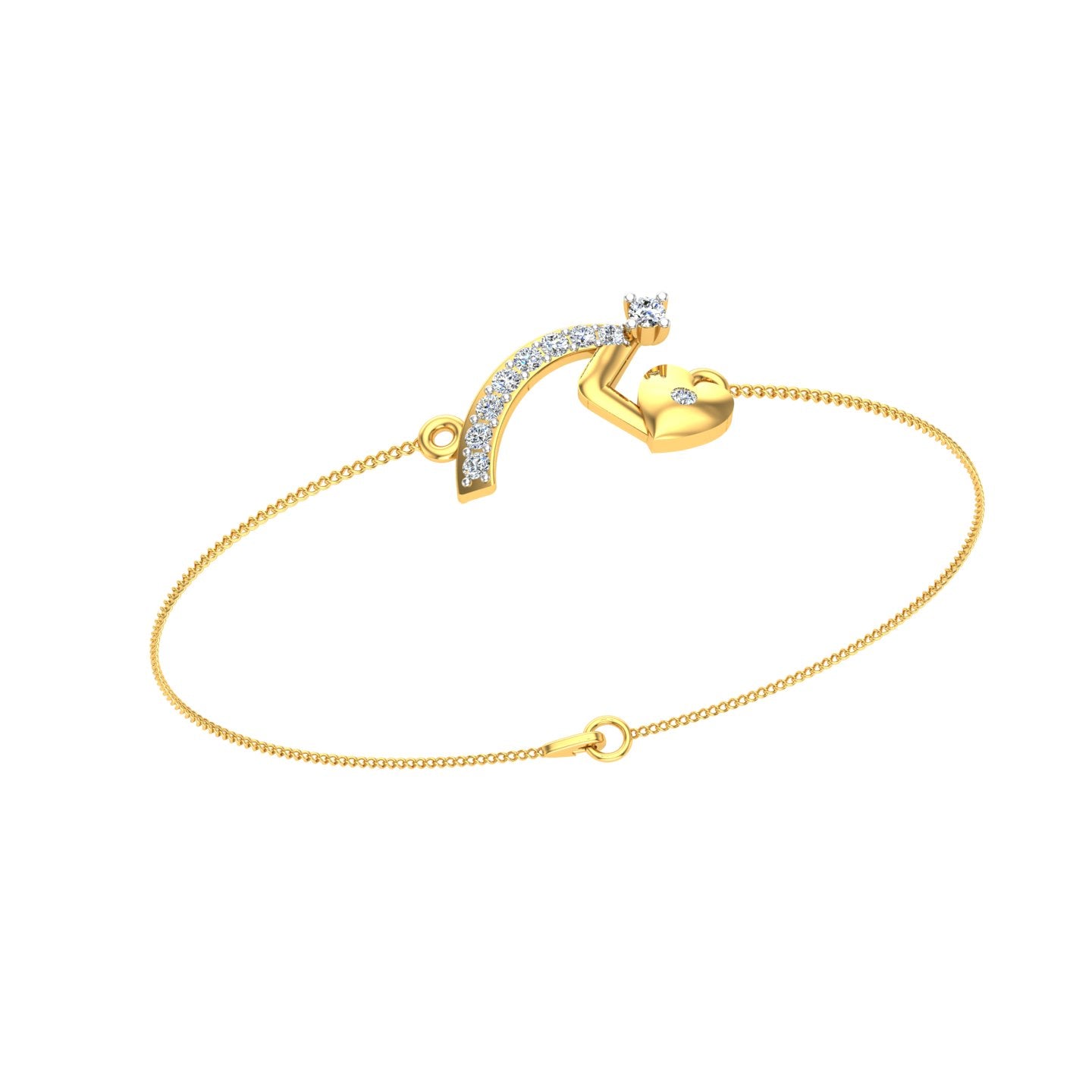 Cupid's Heart Diamond Bracelet