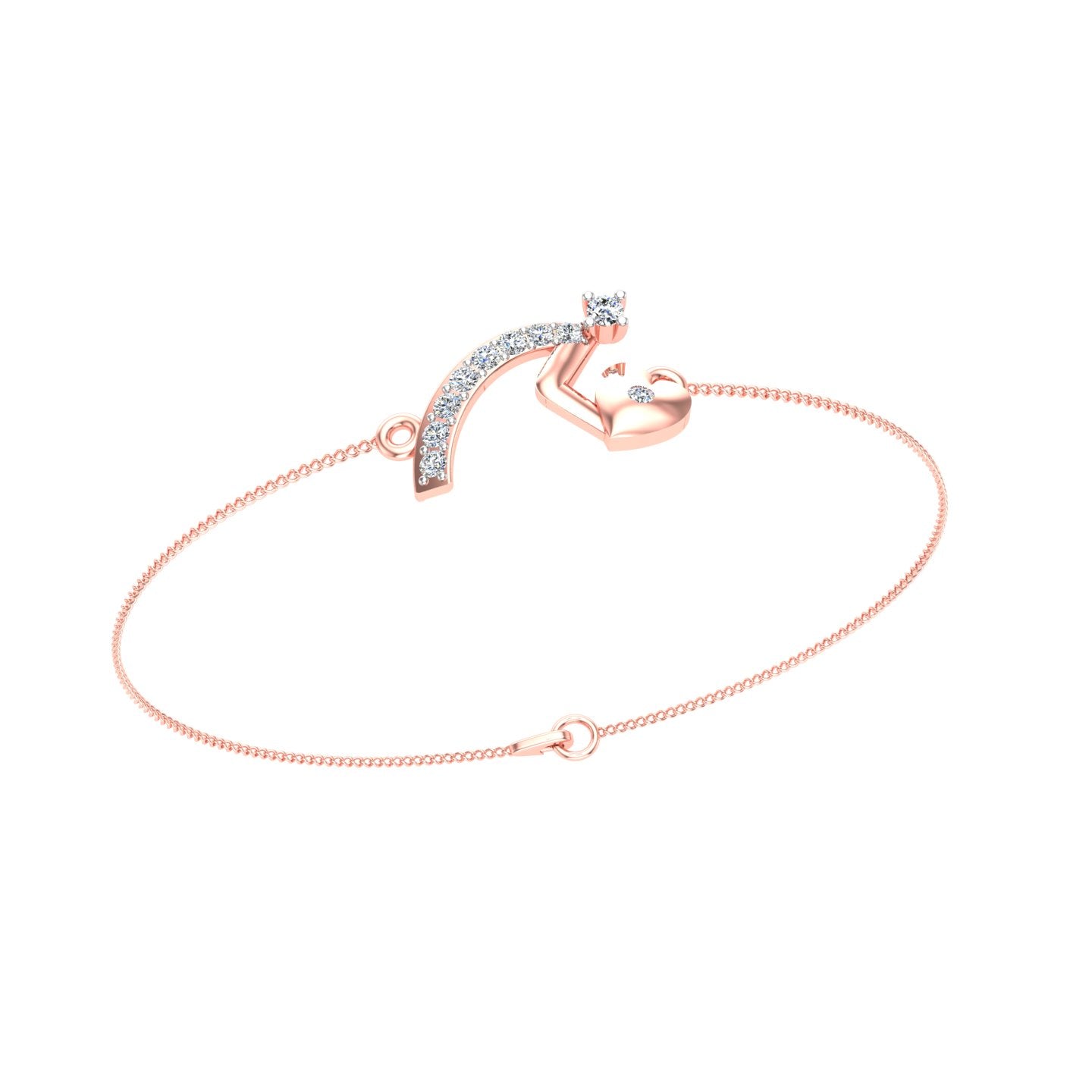 Cupid's Heart Diamond Bracelet