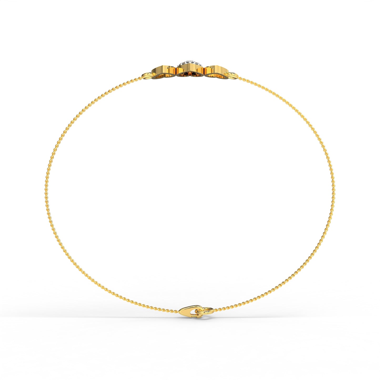 Twin Hearts Diamond Bracelet