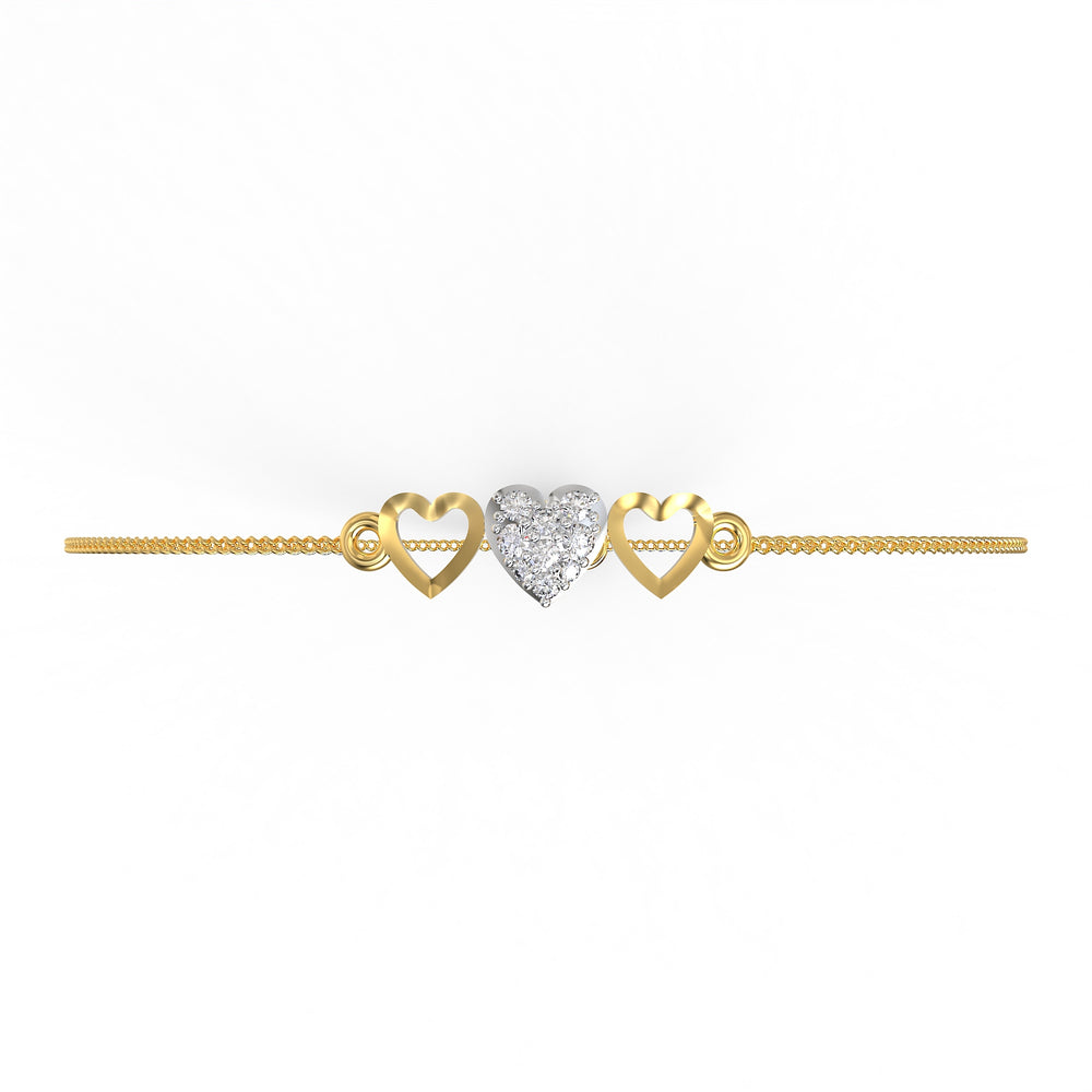 Twin Hearts Diamond Bracelet