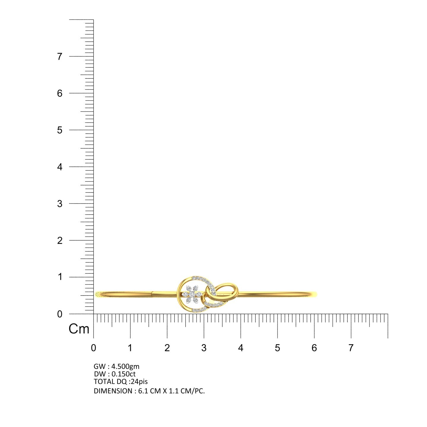 Ryna Diamond Oval Bracelet