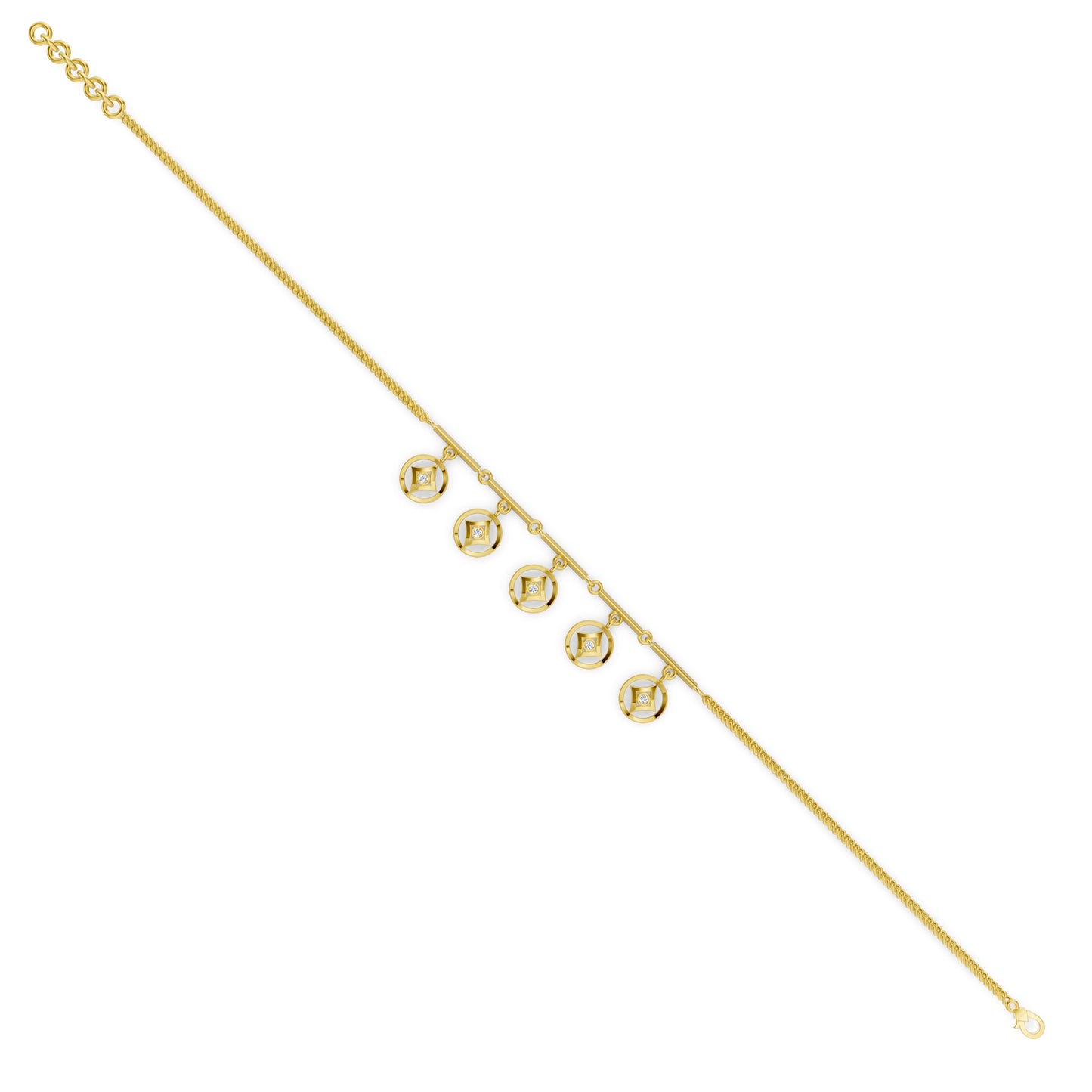 Celestial Charm Cascade Bracelet