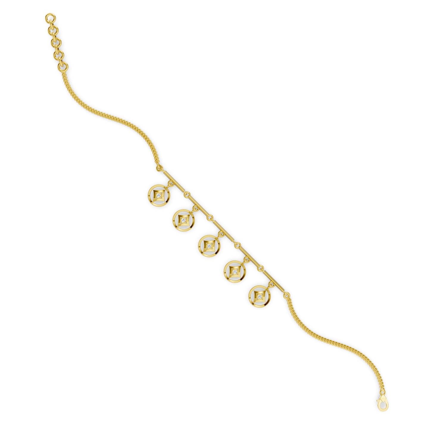 Celestial Charm Cascade Bracelet
