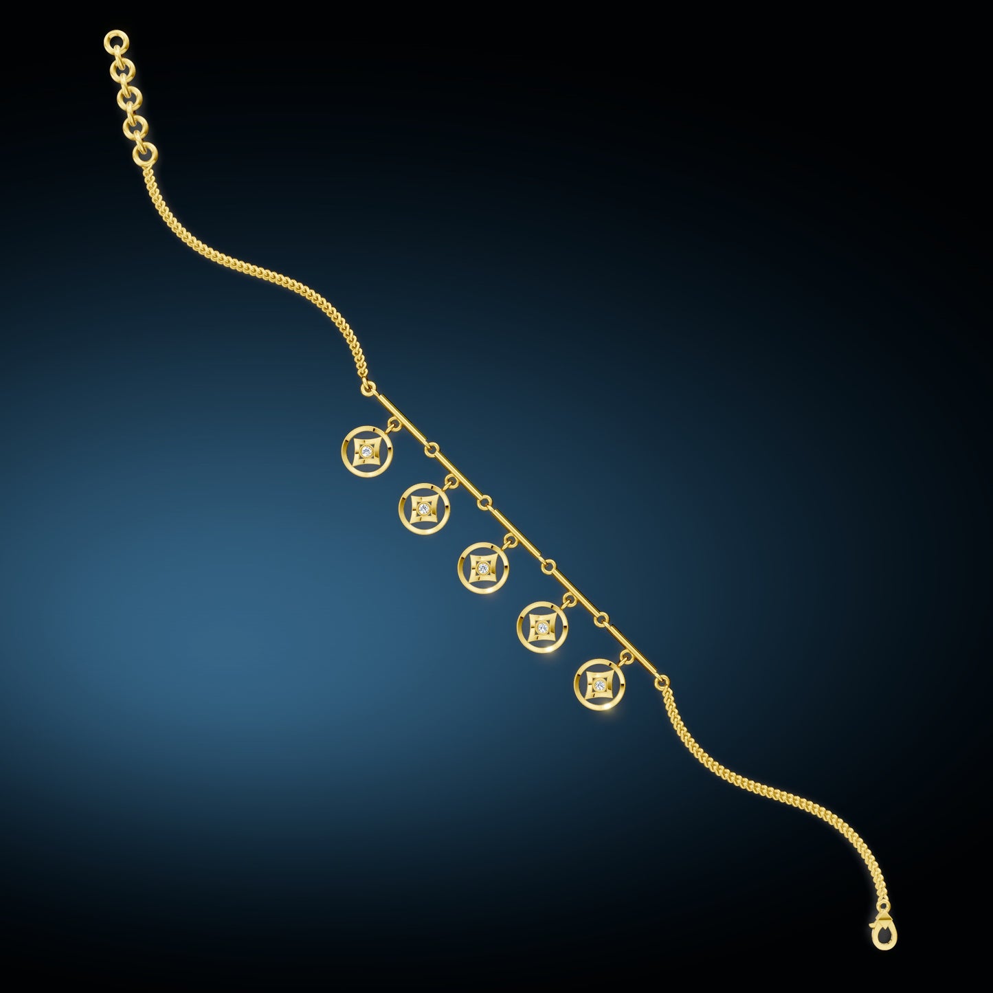 Celestial Charm Cascade Bracelet