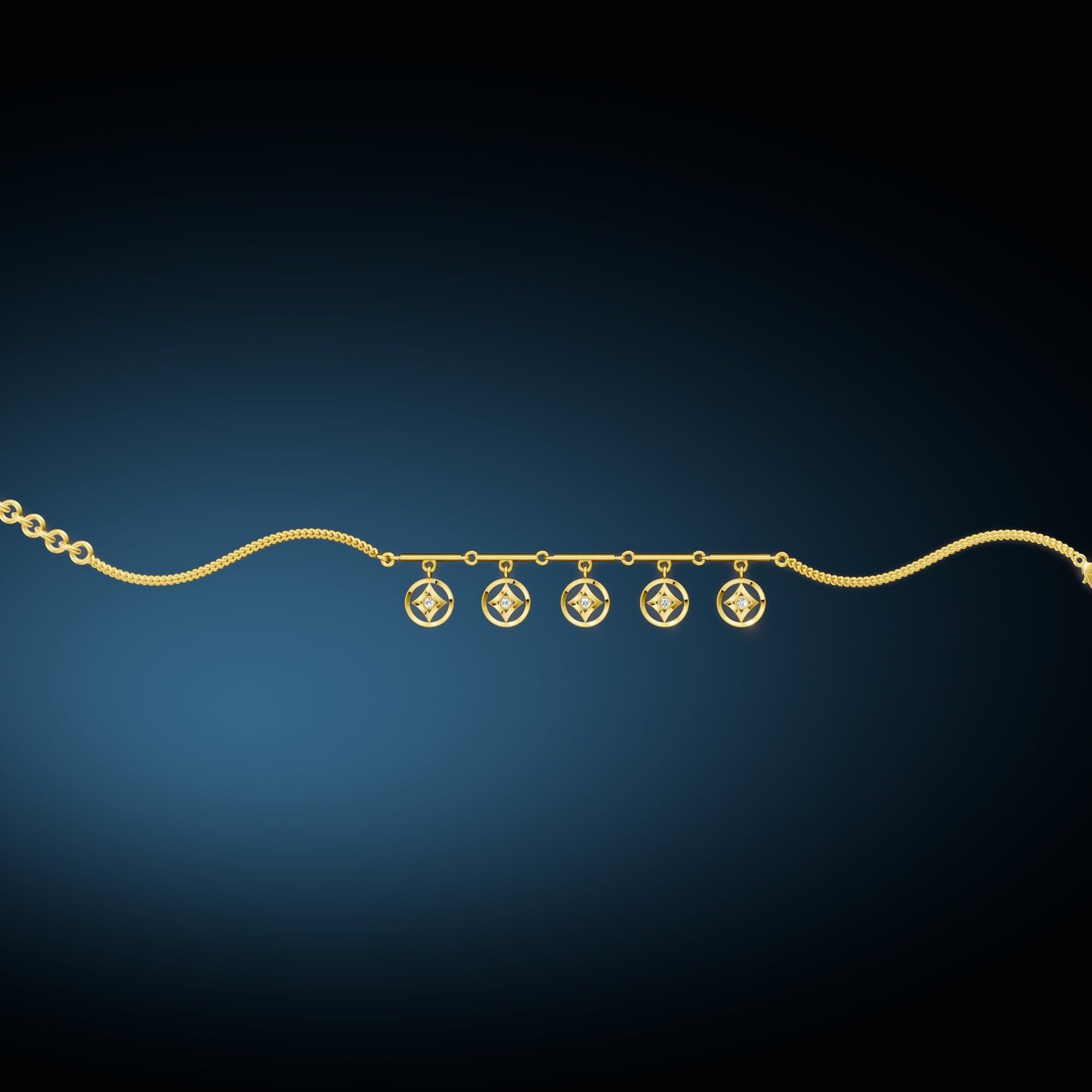 Celestial Charm Cascade Bracelet