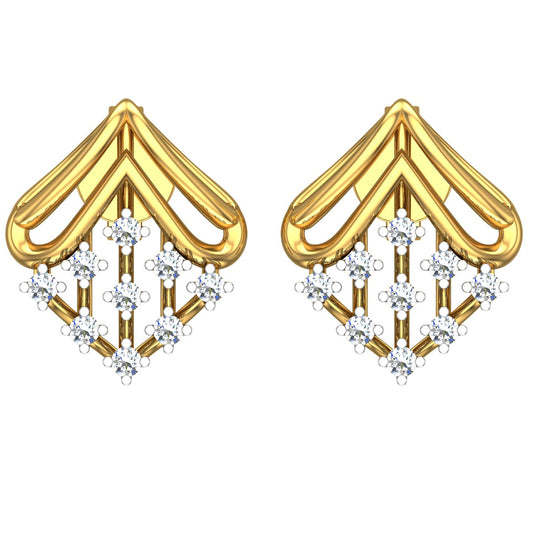 Leaf Fringe Gold Earrings