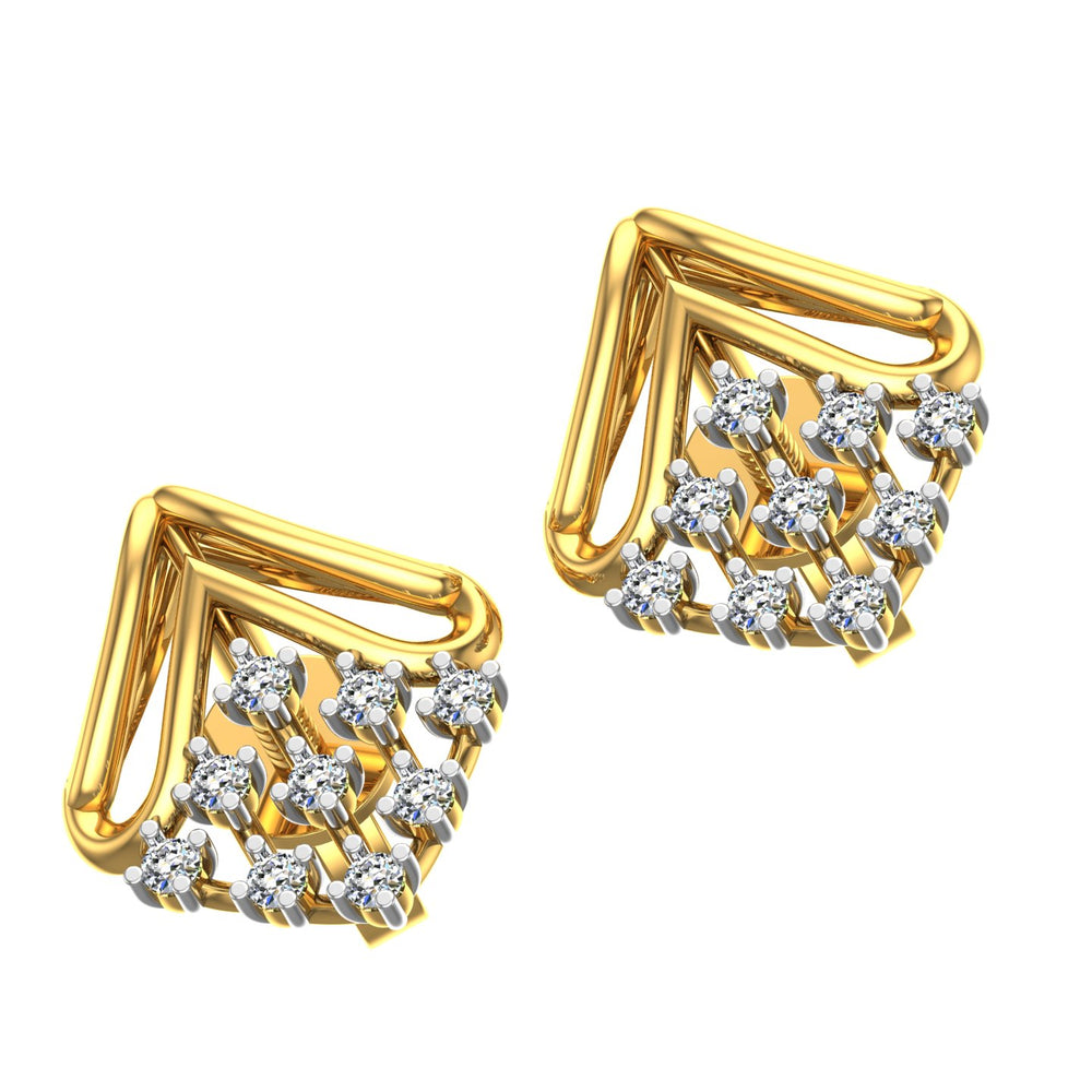 Leaf Fringe Gold Earrings