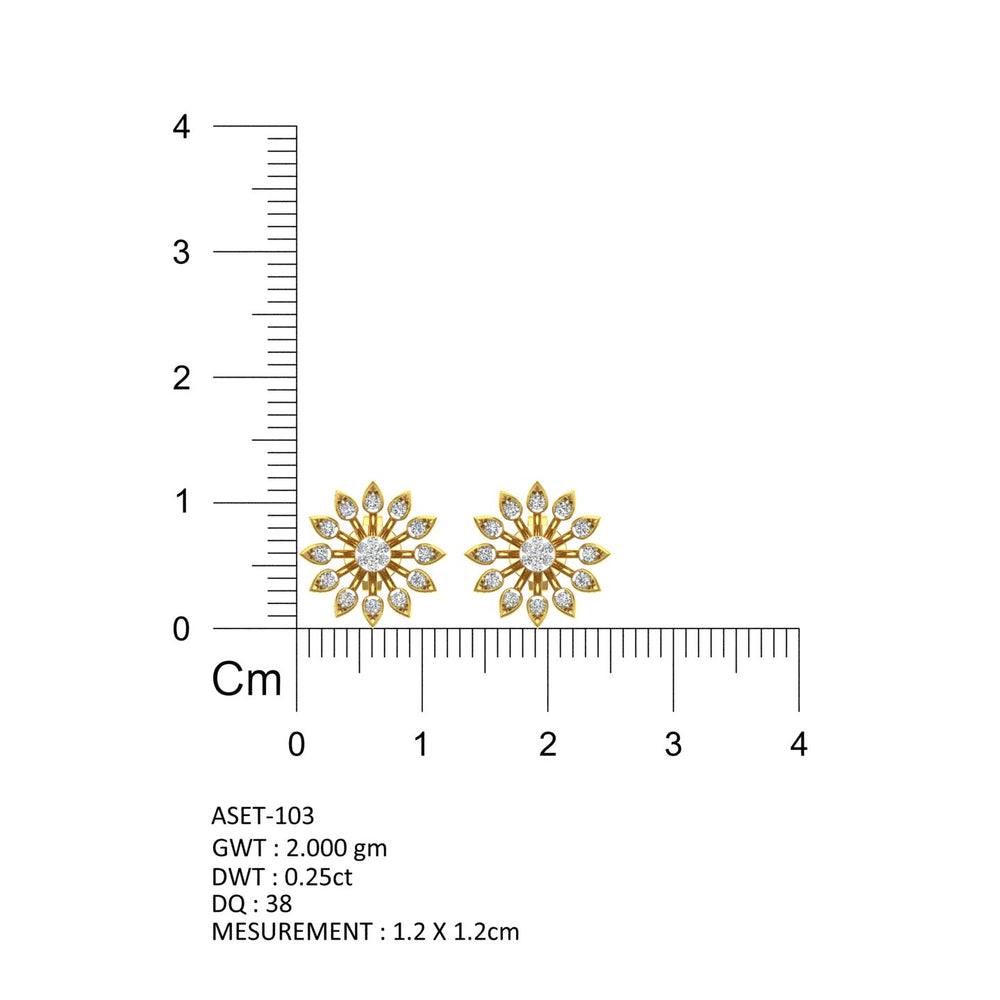 Royal Diamond Lattice Studs