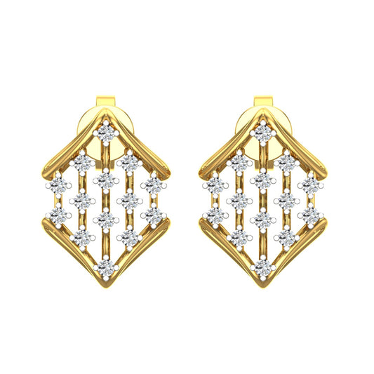 Diamond Lattice Square Earrings