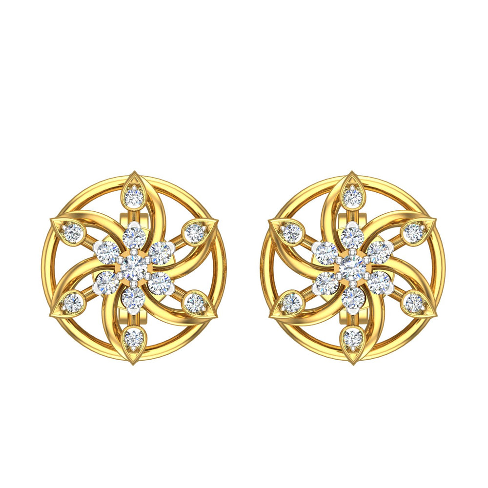 Diamond Rueda Stud Earrings