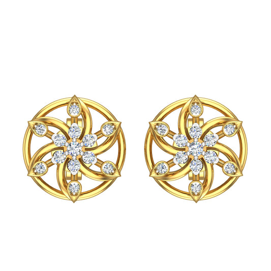 Diamond Rueda Stud Earrings