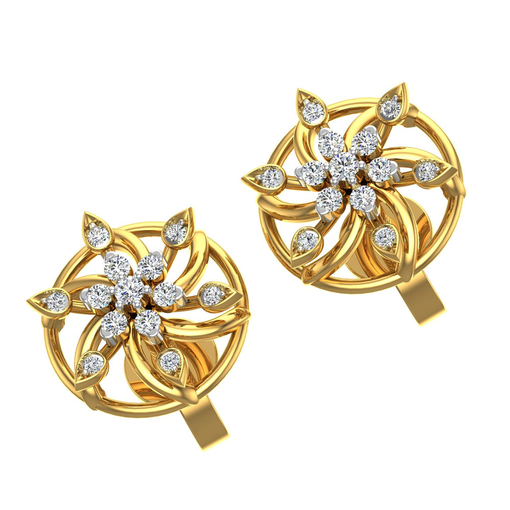 Diamond Rueda Stud Earrings