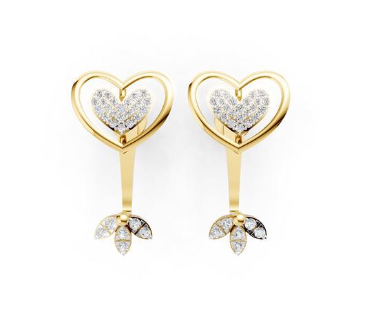 Sweetheart Blossom Diamond Ear Tops