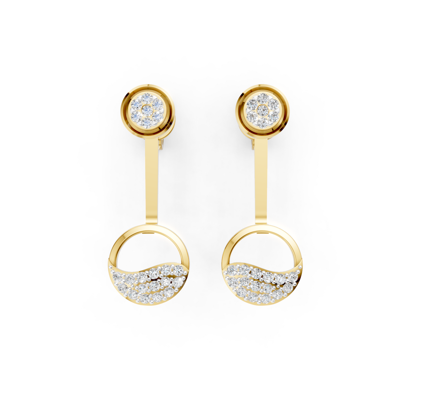 Luna Cascade Diamond Ear Tops