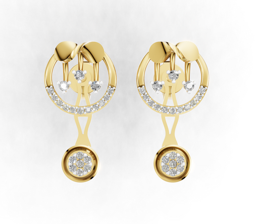 Celestial Harmony Diamond Ear Tops