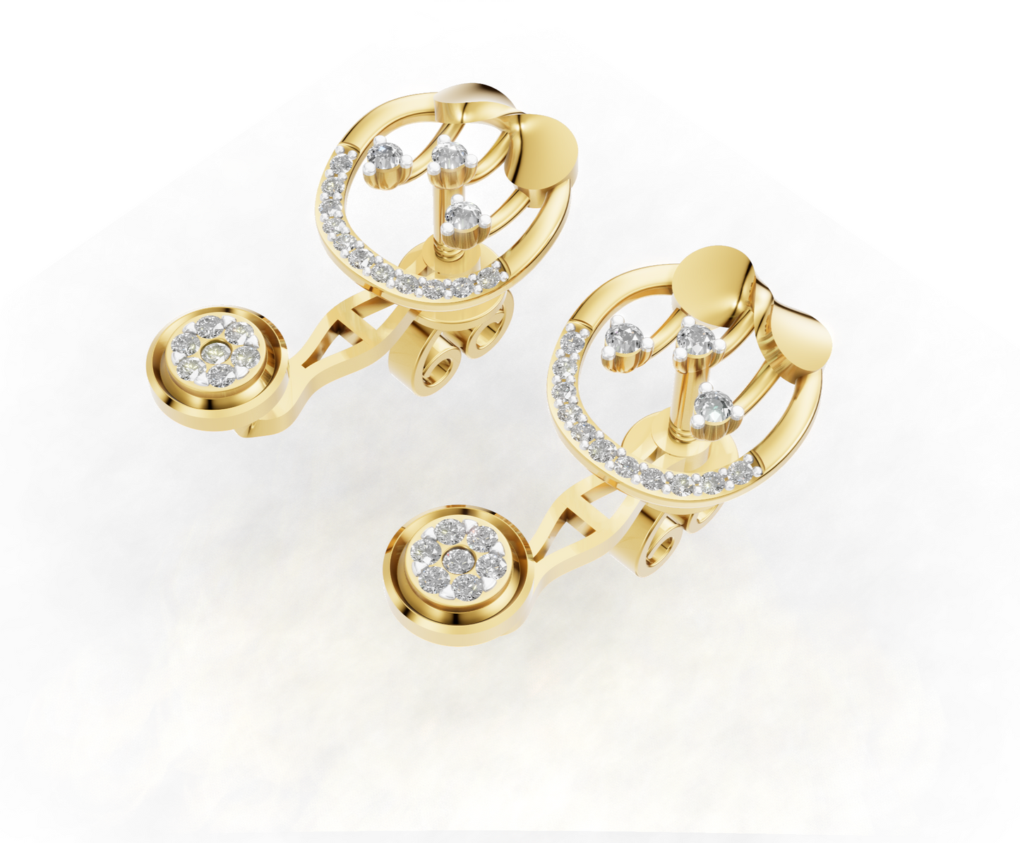 Celestial Harmony Diamond Ear Tops